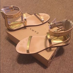 Zara Gold Sandals